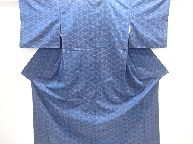 JAPANESE KIMONO / ANTIQUE KIMONO / SILK / TSUMUGI / WOVEN MATSUKAWABISHI